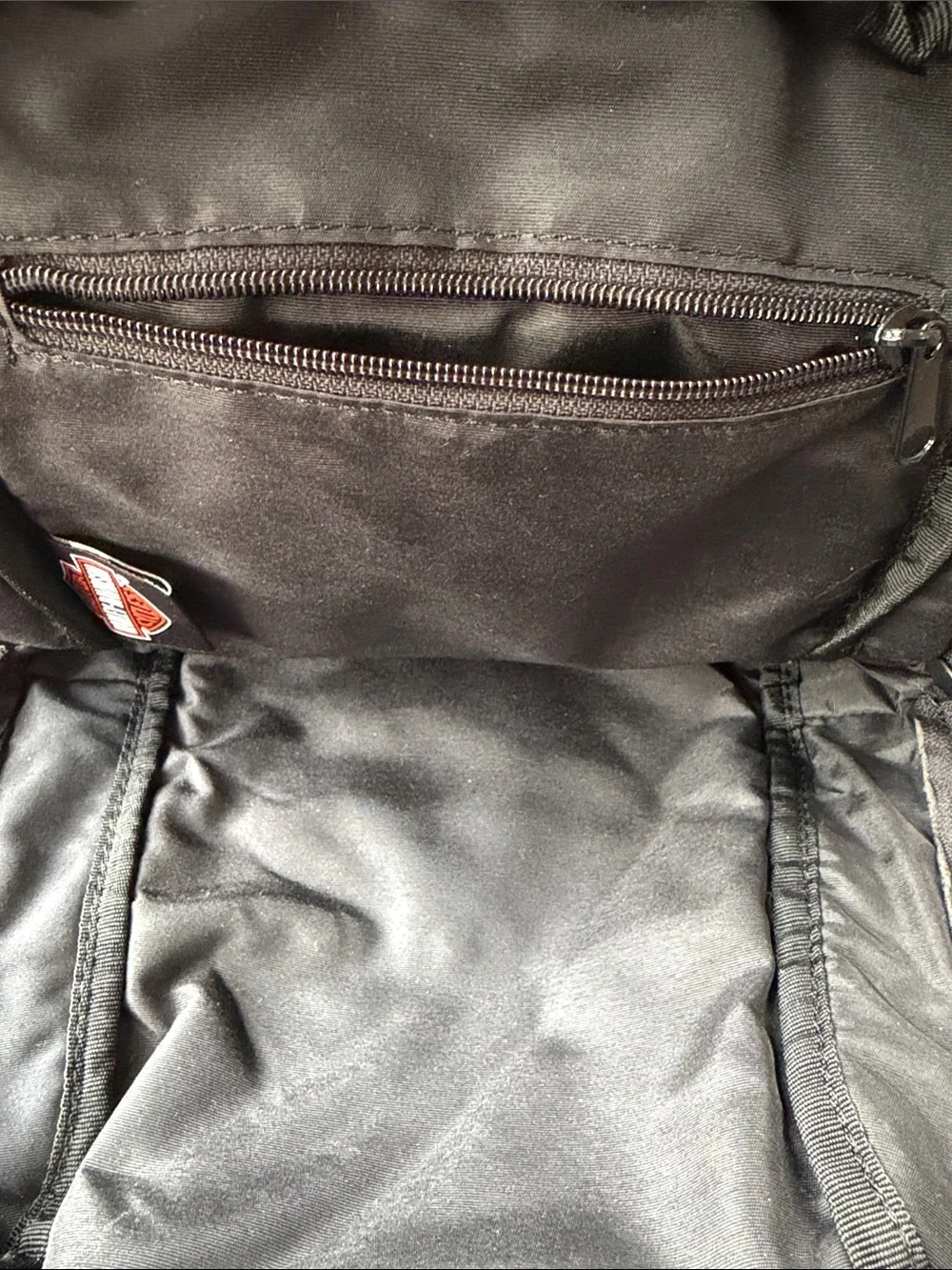 Harley-Davidson Black & Orange Nylon Mini Backpack Lightweight Motorcycle Bag